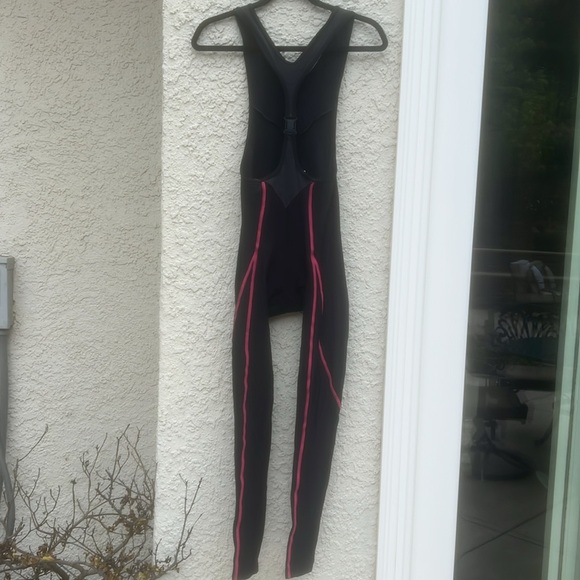 Hincapie Women's Full Leg Long Fleece Cycle Bib Black/Pink Size M - Picture 6 of 10